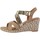 Chaussures Femme Sandales et Nu-pieds The Divine Factory Sandale Compensée QL4353 Beige