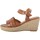 Chaussures Femme Sandales et Nu-pieds The Divine Factory Sandale Compensée QL4351 Marron