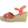 Chaussures Femme CARAMEL & CIE Sandale Compensée QL4350 Corail