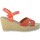 Chaussures Femme Sandales et Nu-pieds The Divine Factory Sandale Compensée QL4350 Rose