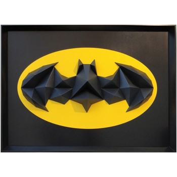Maison & Déco Tableaux / toiles Polygone Origami Batman Jaune et Noir