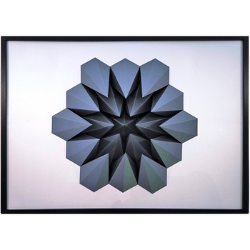 Maison & Déco Tableaux / toiles Polygone Origami Gravité Gris foncé fond blanc