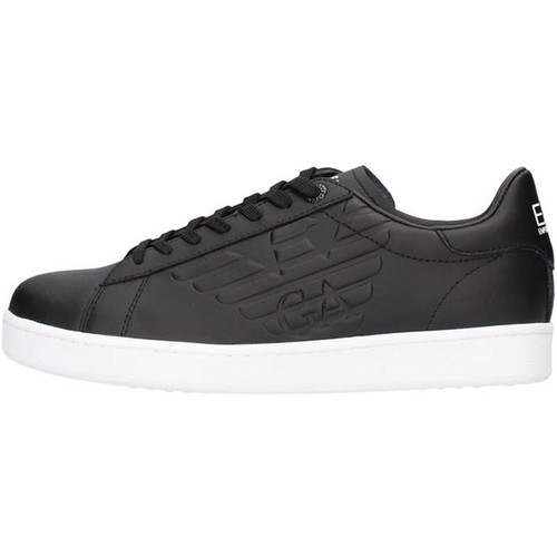 Chaussures Homme Baskets basses Emporio Armani Kids TEEN embroidered logo shirtA7 X8X001XCC51 Noir