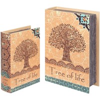 Maison & Déco Paniers / boites et corbeilles Signes Grimalt Boîtes Livre Tree Life 2U Orange