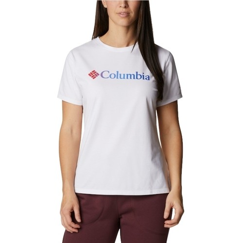 Vêtements Femme T-shirts manches courtes Columbia Type de bout Blanc
