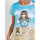 Vêtements Femme Pyjamas / Chemises de nuit Admas Pyjama short t-shirt Hello Summer Santoro bleu Bleu