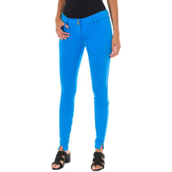 Vêtements Femme Jeans flare / larges Met Pantalon long en peluche Bleu