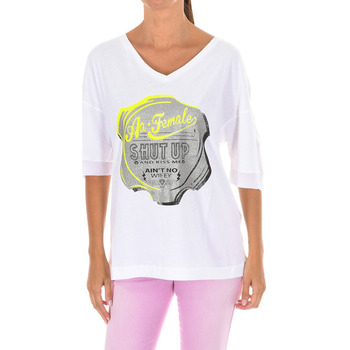 Vêtements Femme T-shirts manches longues Met 10DMC0245-J1254-0001G Blanc