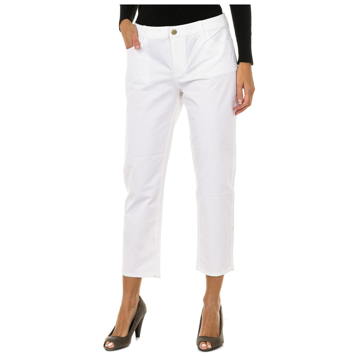 Vêtements Femme Pantalons Emporio Armani 3Y5J03-5NZXZ-1100 Blanc