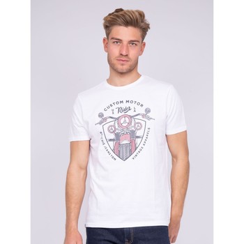 Vêtements T-shirts & navy Polos Ritchie T-shirt col rond pur coton NERLIN Blanc