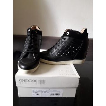 Geox Basket compensée noir GEOX Noir - Chaussures Basket montante Femme  85,00 €