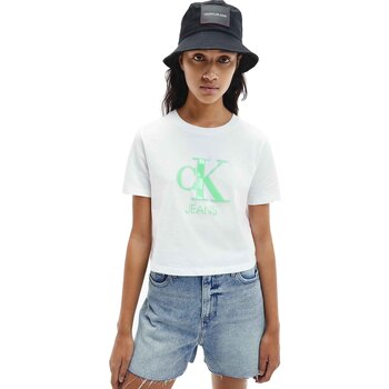 Vêtements Femme T-shirts manches courtes Calvin Klein Jeans J20J215312 Blanc