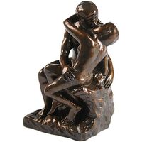 La mode responsable Statuettes et figurines Parastone Figurine miniature reproduction Le Baiser de Rodin Marron