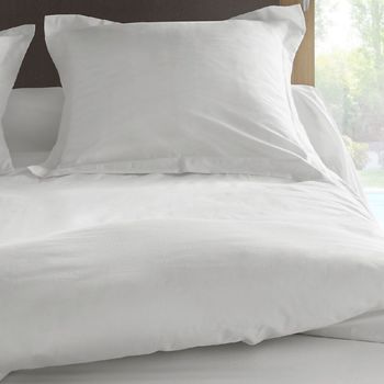 Maison & Déco Taies d'oreillers / traversins Vent Du Sud Taie d'oreiller en percale de coton 80 fils 50x70 cm - Neige Blanc