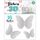 Maison & Déco Stickers Sud Trading 16 Adhésifs décoratifs 3D papillons Gris Gris