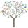 Maison & Déco Stickers Sud Trading Sticker Mural décoratif l'arbre à chouettes Gris
