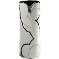 Maison & Déco Vases / caches pots d'intérieur Parastone Vase en céramique silhouette Modigliani - Caryatide Blanc