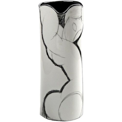 Maison & Déco Vases / caches pots d'intérieur Parastone Vase en céramique silhouette Modigliani - Caryatide Blanc