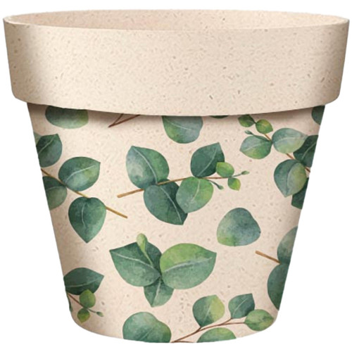 Plaque à Suspendre Bienvenue Vases / caches pots d'intérieur Sud Trading Cache Pot Bambou Motif eucalyptus 6 cm Beige