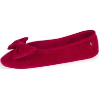 Chaussures Femme Chaussons Isotoner Chaussons ballerines grand nœud Rouge