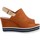 Chaussures Femme Sandales et Nu-pieds The Divine Factory Sandale Compensée QL3930 Marron