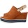 Chaussures Femme Sandales et Nu-pieds The Divine Factory Sandale Compensée QL3930 Marron