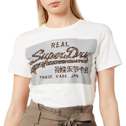 Vêtements Femme T-shirts manches courtes Superdry W1010018A Blanc