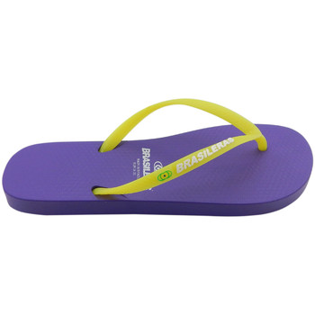 Chaussures Femme Tongs Brasileras Classic Combi Neon W Purple/Yellow