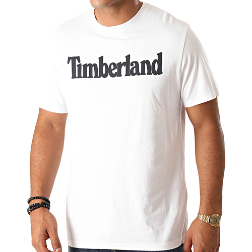 Vêtements Homme T-shirts manches courtes Timberland Kennebec River Linear Blanc