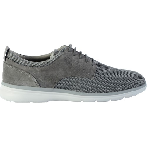 Chaussures Homme Baskets basses Geox Basket Cuir Sirmione Gris