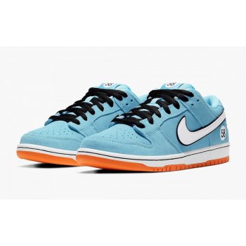 Chaussures Baskets basses Nike SB Dunk Low Gulf Blue Chill/Safety Orange-Black-White