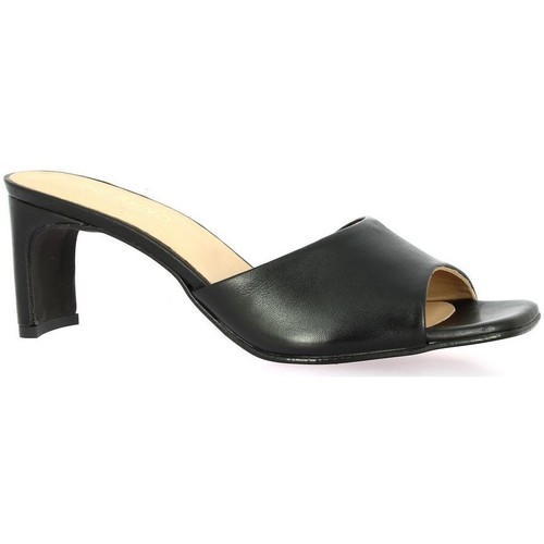 Chaussures Femme GHOUD touch-strap leather sandals Schwarz So Send Mules cuir Noir