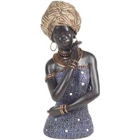 Maison & Déco Statuettes et figurines Signes Grimalt Décoration femme africaine avec turban jaune Marron