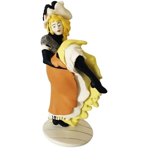 Maison & Déco Presse Papier Danseuse Sur Parastone Figurine Toulouse-Lautrec Jane Avril La Mélinite Orange