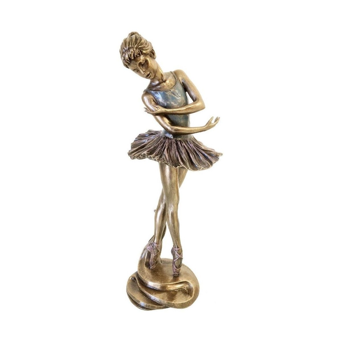 Maison & Déco Statuettes et figurines Parastone Statuette Danseuse aspect bronze 26 cm Doré