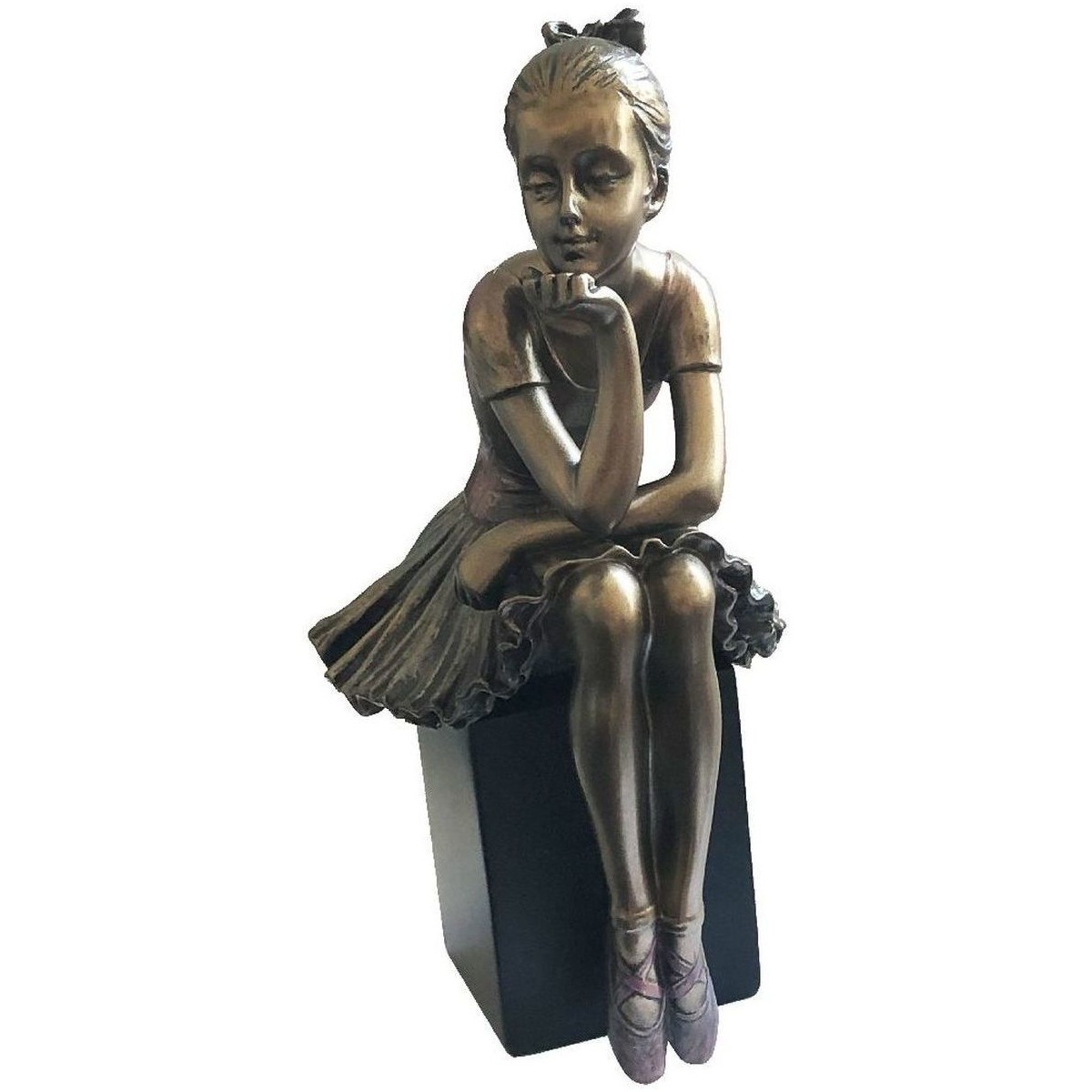Maison & Déco Statuettes et figurines Parastone Statuette danseuse aspect bronze 15 cm Doré
