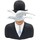 Maison & Déco Running / Trail Parastone Statuette de collection Magritte - L'homme au Chapeau Melon Noir