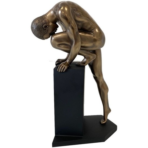 Maison & Déco Presse Papier Danseuse Sur Parastone Statuette en résine Homme nu 21 cm Doré