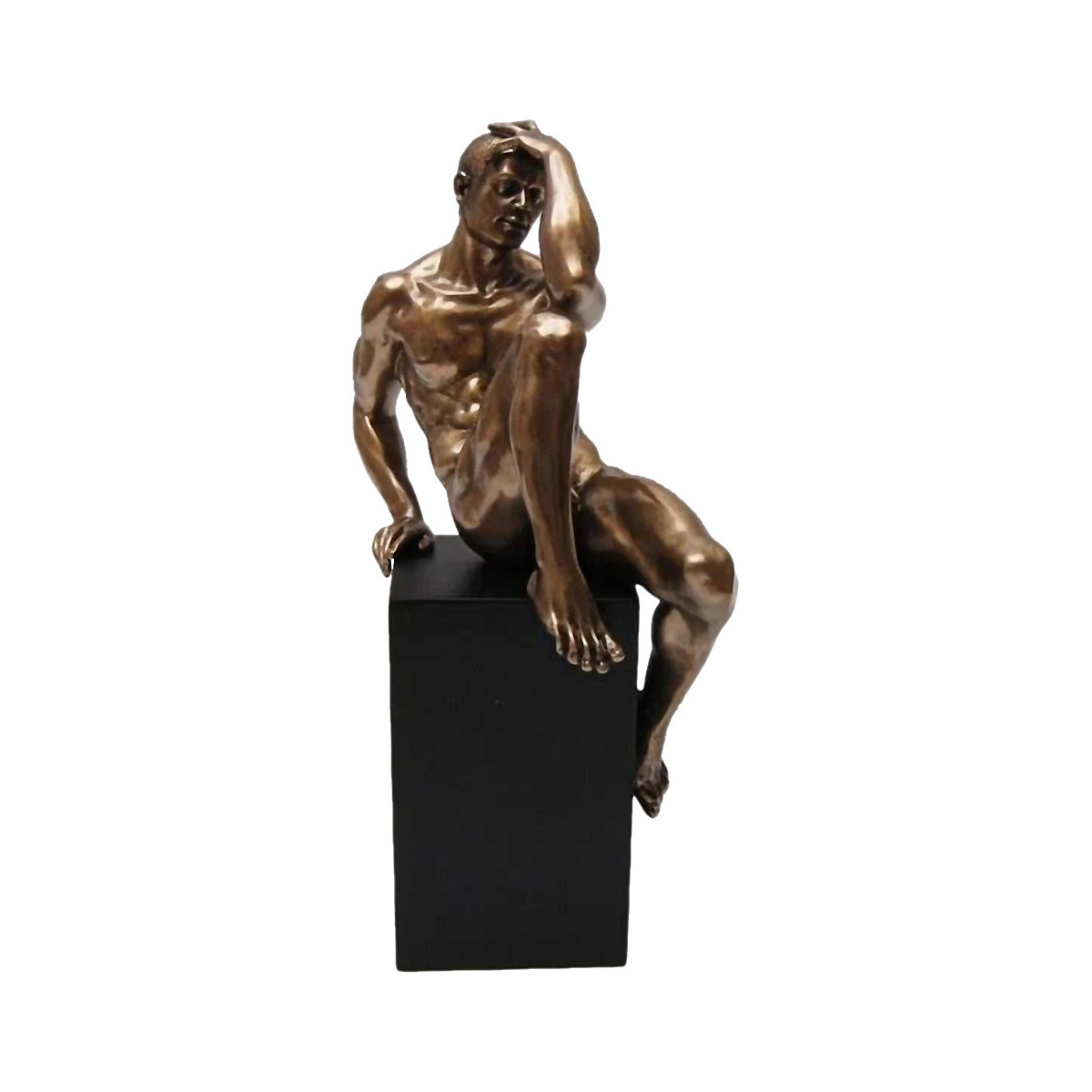 Maison & Déco Statuettes et figurines Parastone Statuette en résine Homme nu 24 cm Doré
