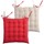 Maison & Déco Galettes de chaise Stof Coussin de chaise bicolore réversible en coton lin et rouge Rouge
