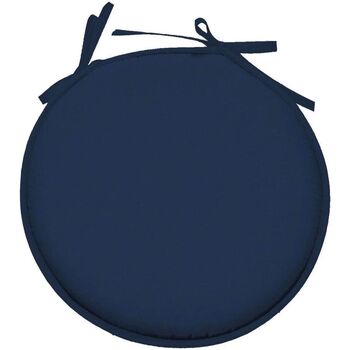 Tapis De Sol Handcraft 45 X Galettes de chaise Stof Galette de chaise bleu pétrole ronde en polyester Bleu