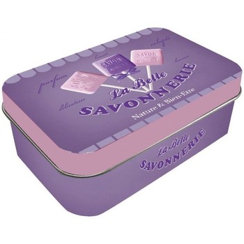 Maison & Déco Paniers / boites et corbeilles Enesco Boîte à charnière en métal pour Savonnette - Provence Violet