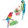 La Fiancee Du Me Sacs à main Stickers muraux perroquets Multicolore