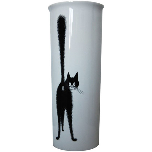 Maison & Déco Vases / caches pots d'intérieur Parastone Vase en céramique Allongé Chats par Dubout Blanc