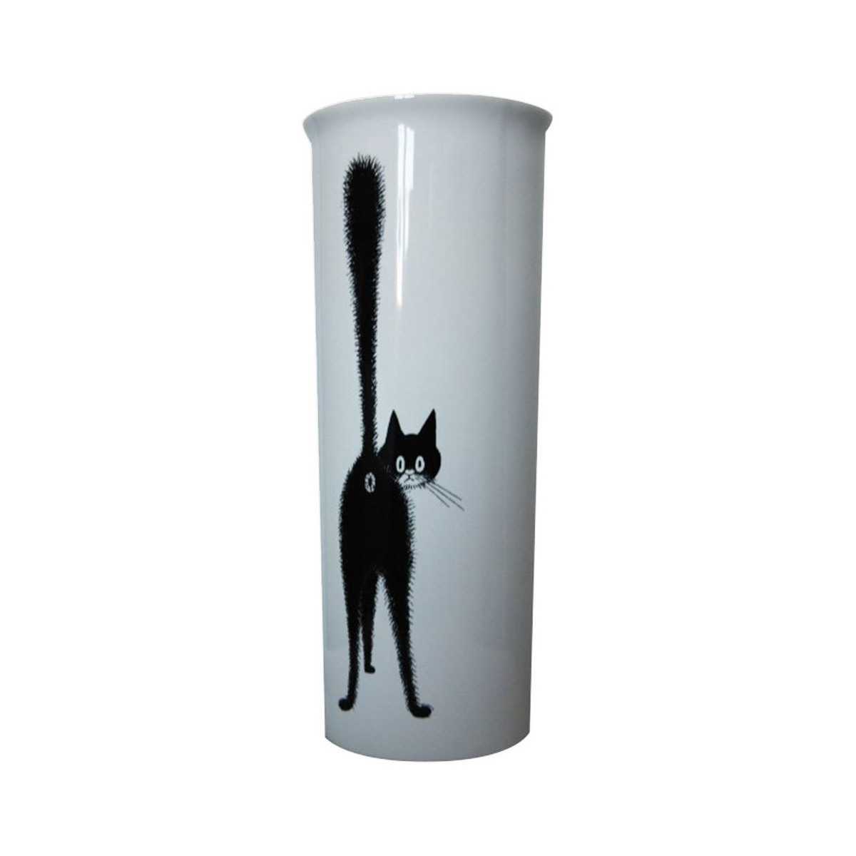 Maison & Déco Vases / caches pots d'intérieur Parastone Vase en céramique Allongé Chats par Dubout Blanc