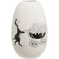 Maison & Déco Vases / caches pots d'intérieur Parastone Vase en céramique rond Chats par Dubout Blanc