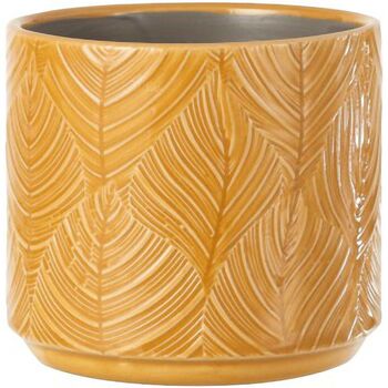 Maison & Déco Vases, caches pots d'intérieur Zen Et Ethnique Cache Pot de Fleur Charmille Ocre Jaune