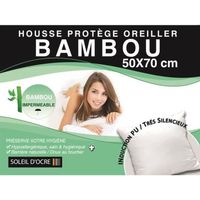Maison & Déco Taies d'oreillers / traversins Selartex Housse de protection d'oreiller en bambou 50 x 70 cm Blanc