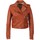 Vêtements Femme Blousons Oakwood Blouson style perfecto  Kyoto en cuir ref 4 Orange