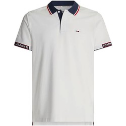 Vêtements Homme Polos manches courtes Tommy Jeans Polo  ref 51733 YBR Blanc Blanc